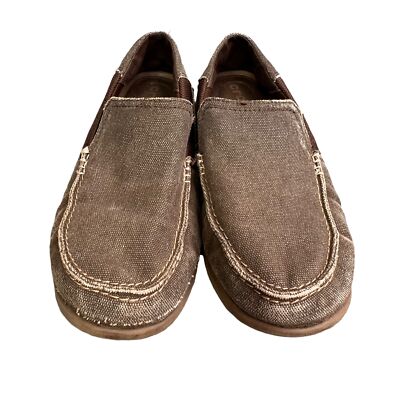 Crocs Santa Cruz Slip on Loafer Shoes size 7 Men Brown  display picture 2