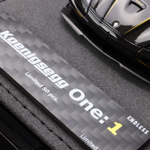 GRYNING 1:43 Koenigsegg One:1 Carbon/Golden Diecast Model Car Collection GE004B - Picture 7 of 14