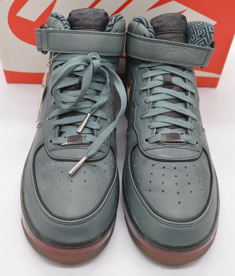 New Nike Air Force One 1 XXV Mid Supreme China 2007 World Love Olive/Red 12 RARE - Image 2 of 4