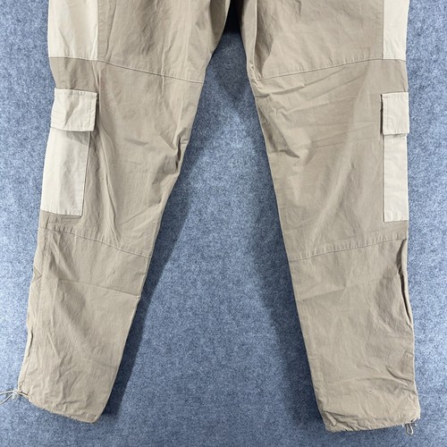 Pacsun Mens Cargo Stretch Pants Beige Tan Brown Drawstring Size Large - Picture 5 of 7