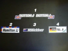 Personal Name Stickers/Decals - KARTING - MOTORSPORT - Pack of 10 - JakeDesigns