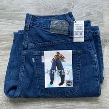 NWT Vintage Levi's SilverTab Baggy Blue Denim Jeans Mens 36x30 (36x31) Dark 2001