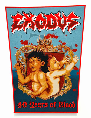 Exodus - 2025 BBB 40 Years of Blood RED Border Licensed WOVEN Back
