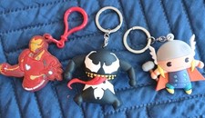 Marvel Key Or Bookbag Chains (3) Thir, Venom, And Iron Man