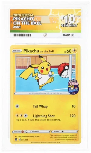 ACE 10 Pikachu on the Ball 001/005 Ace Label Graded Card