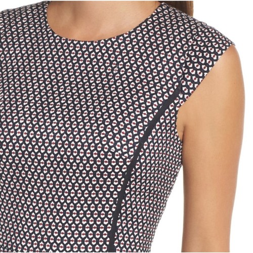 NWT J. Crew Women's Matelasse Textured Cap Sleeve Back Zip Sheath Dress Size 12 - Picture 4 of 15
