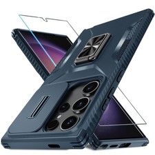 Samsung Galaxy S25 Ultra Case w/ Screen Protector  Ring Kickstand - Blue