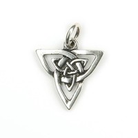 KettenanhäNger Kelten Knoten Dreieck 2,5Cm Silber 925 Skandinavisches Talisman