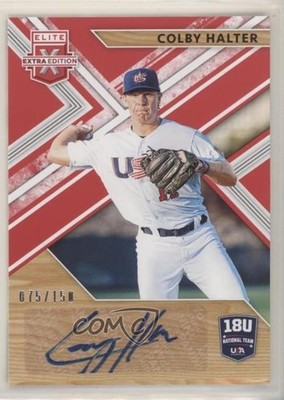 2019 Elite Extra Edition 18U National Team Signatures Red Colby Halter Auto 1u6