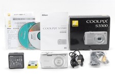  MINT Nikon Coolpix S3300 Silver 16.0 MP Digital Camera with Box From JAPAN