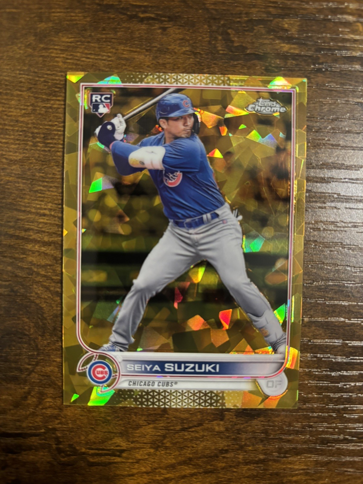 2022 Topps Chrome Sapphire Edition Seiya Suzuki RC Gold Refractor /50 #37