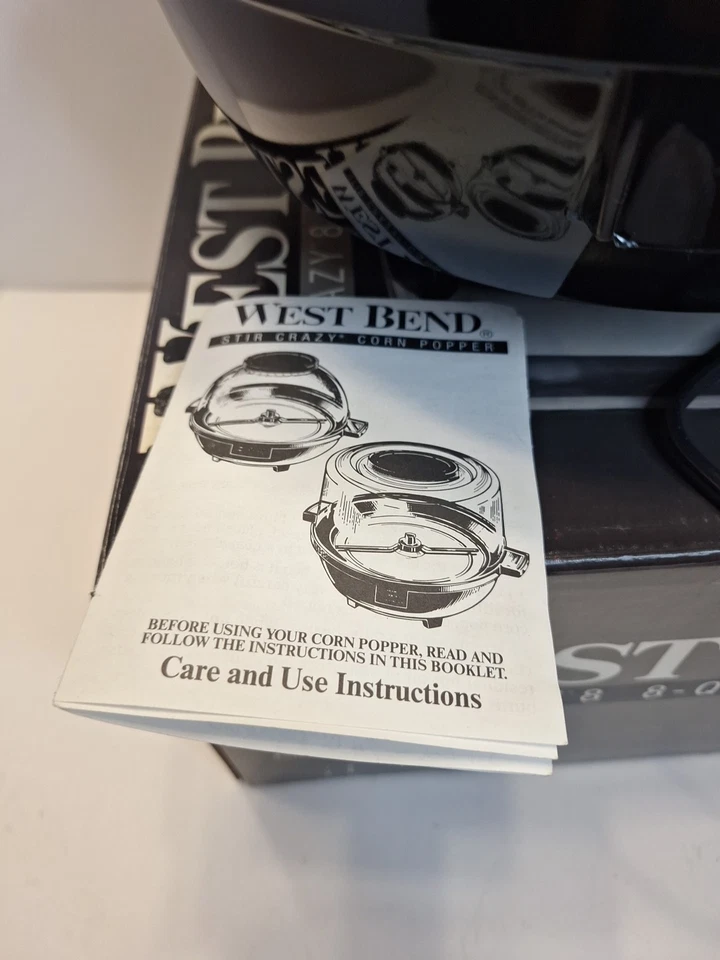 West Bend Stir Crazy 8 Quart Electric Popcorn Popper 82308 8QT Excellent! - Image 3 of 4