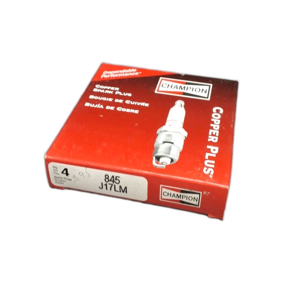 Pack of 4 Champion Spark Plugs 845,  J17LM Copper Plus