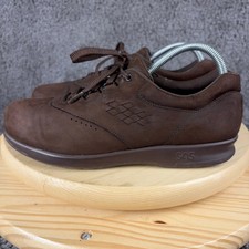 SAS Free Time Shoes Womens Size 9.5 Narrow Brown Suede Oxford Tripad Made in USA