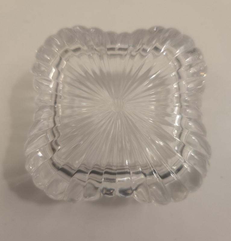 Vintage Crystal Clear Cut Glass Trinket Jewelry Box -Cristal d'Arquis