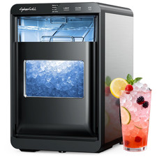 Nugget Ice Maker Countertop 44Lbs per Day Pebble Sonic Ice Makers Machine Chewab