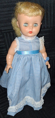 Horsman Vintage 1960s Doll 13'' Blonde Sleep Eyes Vinyl & Plastic