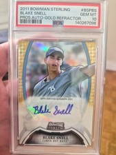 2011 Bowman Sterling #BSP-BS Gold Refractor Prospect Auto Blake Snell /50 PSA 10