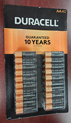 Pack of 40 Duracell Alkaline AA Batteries MN15001.5V LR6 Exp March 2028 Piles