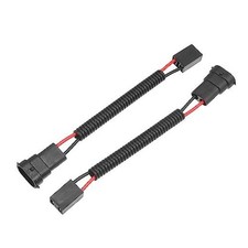 2 Pcs H8 H9 H11 Male to H7 Female Extension Wire Harness Headlight Fog Lamp
