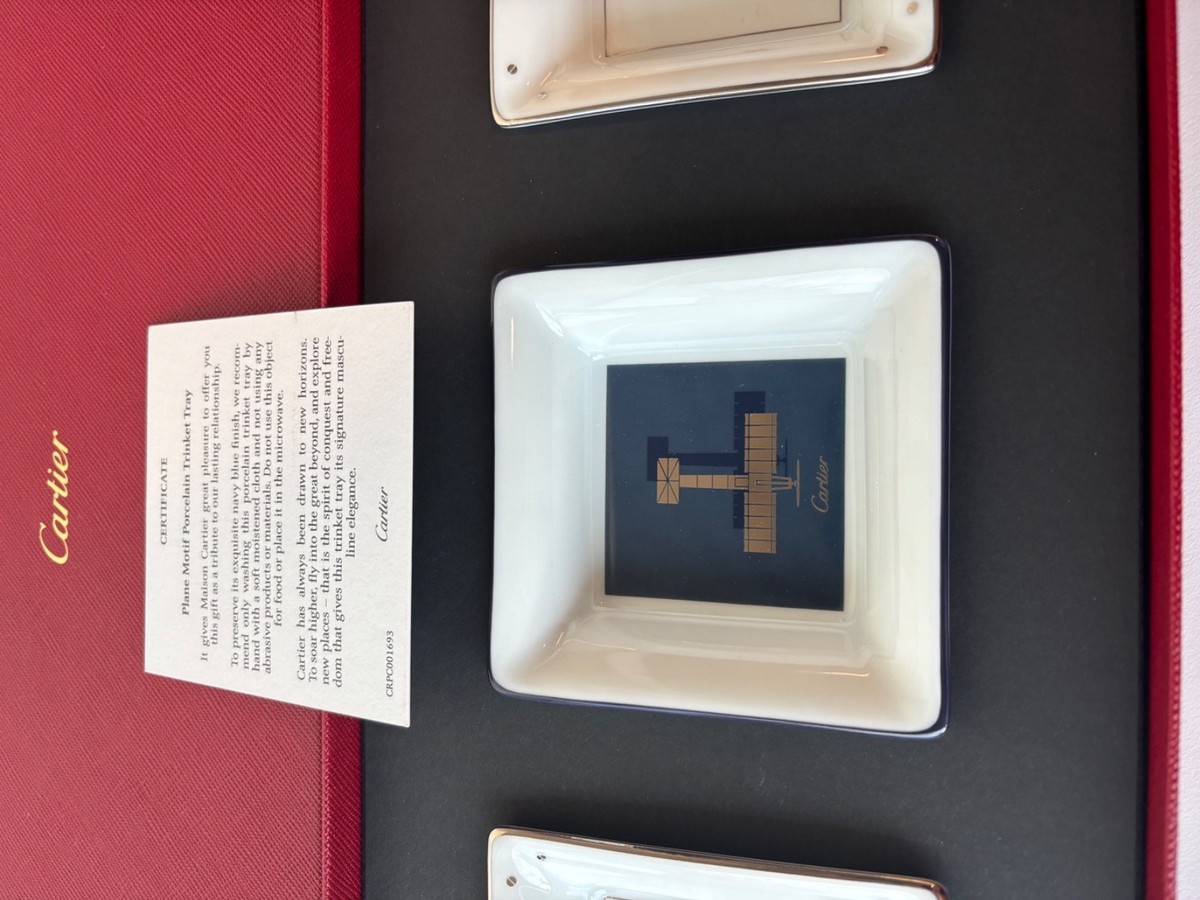 Cartier Plane Motif Porcelain Trinket Trays | eBay