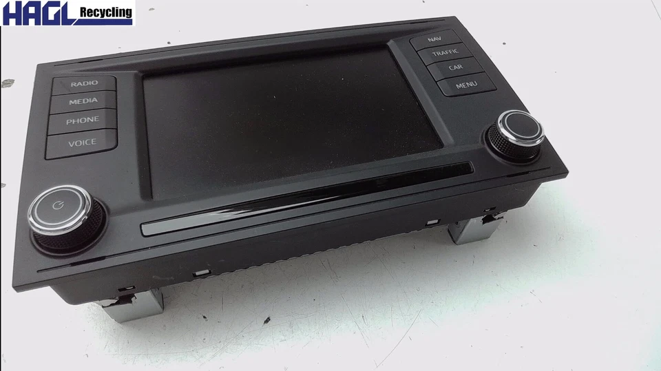 Radio Navi Display 5F0919603A Seat Leon 1.6 TDI Ecomotive 5F Limousine - Bild 2 von 4