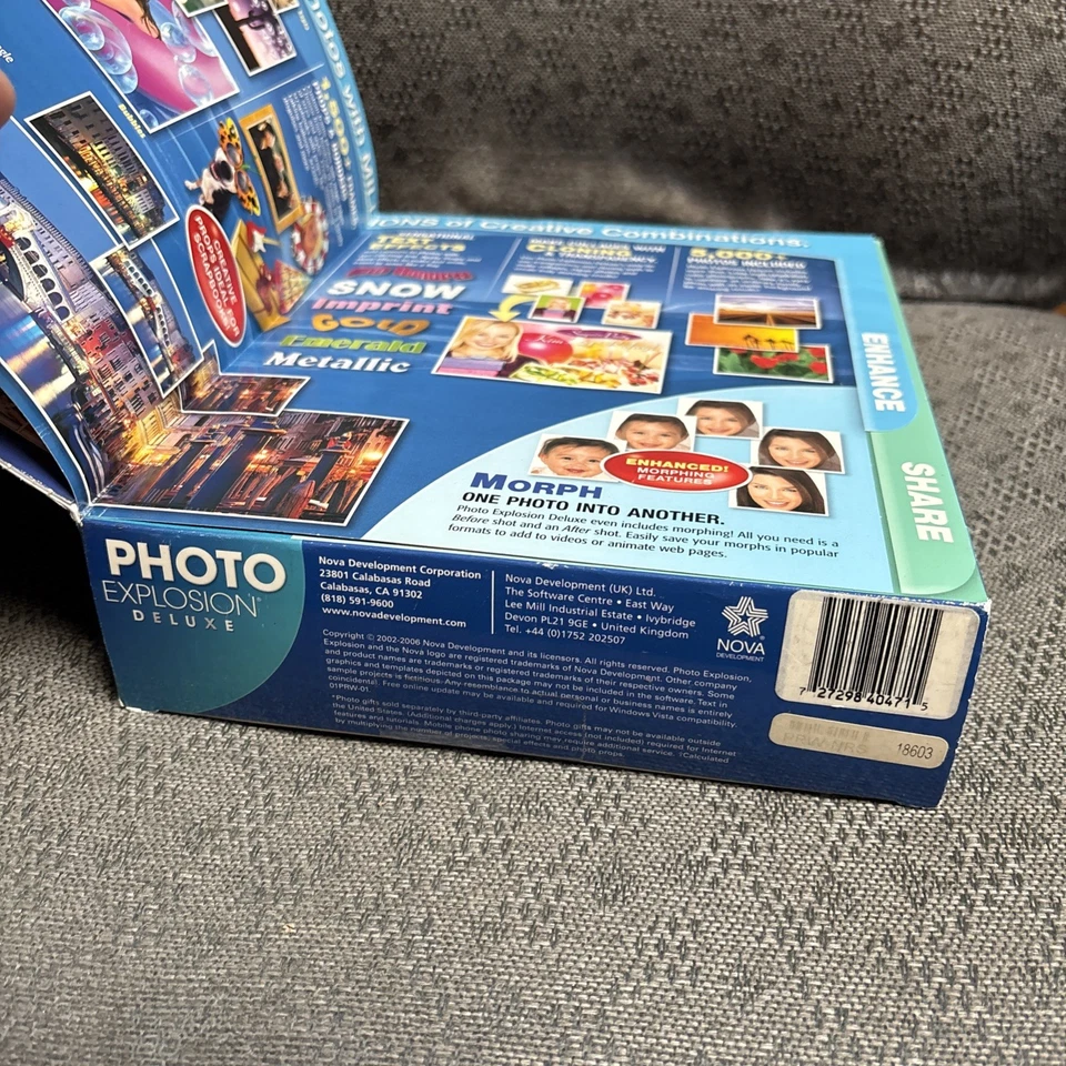 Photo Explosion Deluxe Version 3 PC CD-ROM for Windows XP/Vista New Opened Box  - Image 4 of 4
