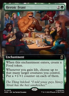 MTG HEROIC FEAST 414 EXC - HEROIC BANKETT - MSH X EN - MAGIC