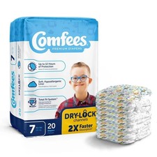 New Comfees Premium Diapers Size 7 Over 41 lbs 20 Count Disposable Total