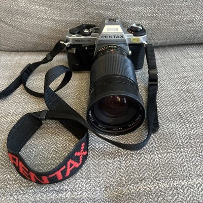 Pentax Super Program 35mm Film Camera + 28-135 Vivitar Lens Tested Preowned