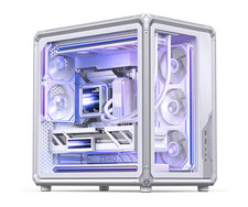 Jonsbo X400 silver-white ATX computer case supporting back-plug////