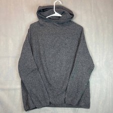 Calvin Klein Hooded Sweater Men L Gray Pullover Warm Casual Soft Cozy Outdoor