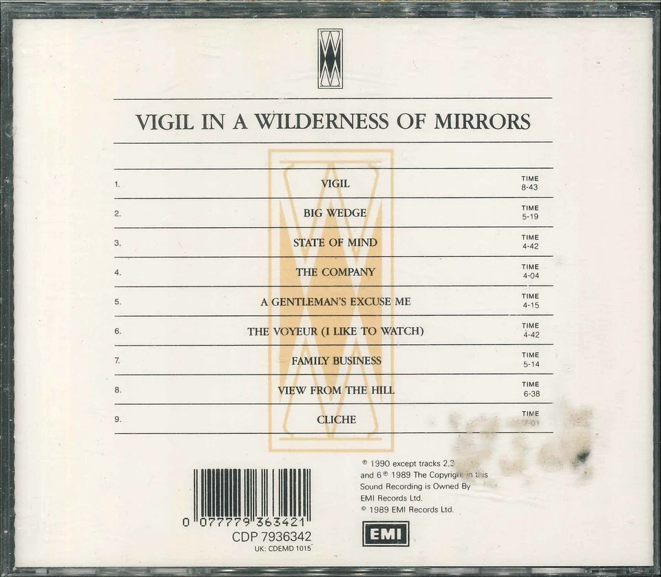 FISH "Vigil In A Wilderness Of Mirrors" CD-Album - Bild 2 von 2
