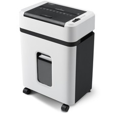 Aurora GB 110-Sheet Auto Feed Micro-Cut Paper Shredder with Pullout Basket White