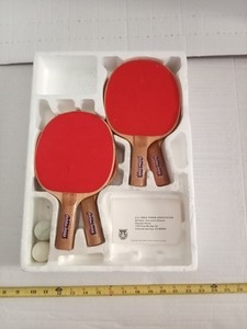 Vintage HARVARD TOURAMENT Table Tennis Set Ping Pong w/ 4 Paddles, & 2 balls USA