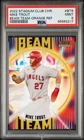 2022 Topps Stadium Club Chrome Mike Trout Beam Team Orange Refractor #/25 PSA 9