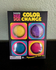 Schylling Teenie Nee Doh Color Change Squeeze Toy 4-Pack Sensory Fidget Needoh