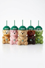 Bear Cup Glass Tumbler with Straw – Cute Bear Glass Cup Reusable - 24H SHIP