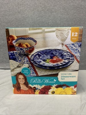 The Pioneer Woman Heritage Floral 12-Piece Dinnerware Set