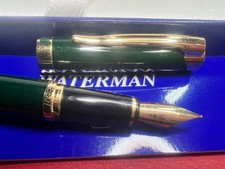 Waterman Stift Füllfederhalter Etalon Lack Grün Smaragd Feder Gold 18 KT F