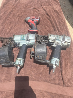 #ad Hitachi Nail Guns And Milwaukee Impact Driver $100.00