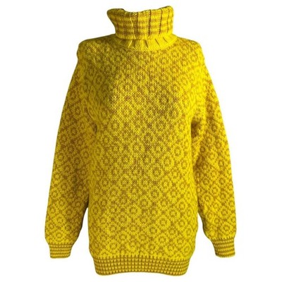 Devold of Norway Svalbard Women Wool Sweater High Neck Cyber Arrowwood Size M