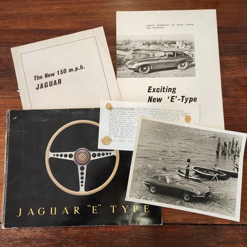 Jaguar E-Type Original 1961 Brochure +B/W Promo PHOTO+ AUTOCAR & MOTOR ...