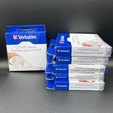 LOT OF 6 Verbatim CD/DVD Sleeves 50 Pack Each 300 TOTAL FREE SHIPPING