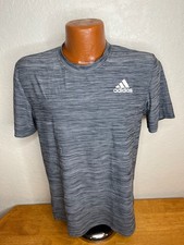Men's Adidas CLIMALITE Running S/S Athletic T-Shirt Small S Blue Poly