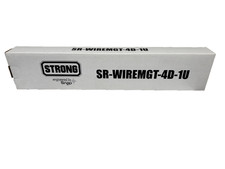 Strong SR-WIREMGT-4D-1U, Rack Wire Management Plate with 4 Plastic D-Rings - New