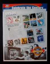 1999 Celebrate the Century 1950's - Cat # 3187a-o  Sealed Sheet of 15 Stamps