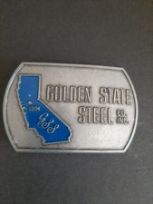 Vintage Golden State Steel Co. Belt Buckle Made In USA Rare Collectible.