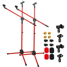 5 Core Microphone Stand Floor Height Adjustable w Extending Telescoping Boom Arm