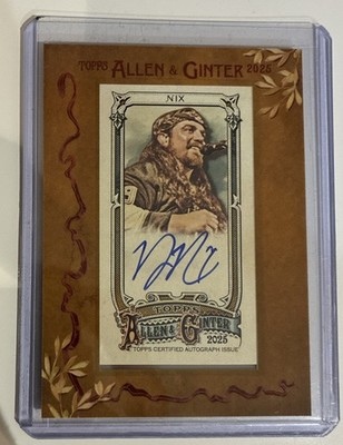 2025 Allen & Ginter Drew Nix Mini gerahmtes Autogramm